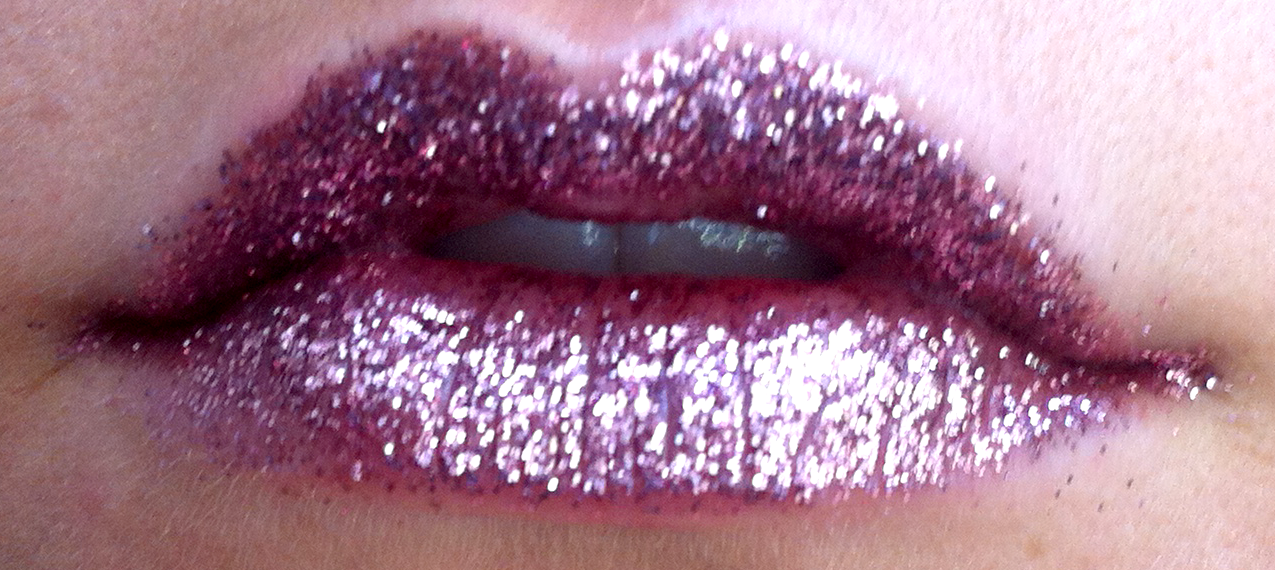 pink glitter lips small